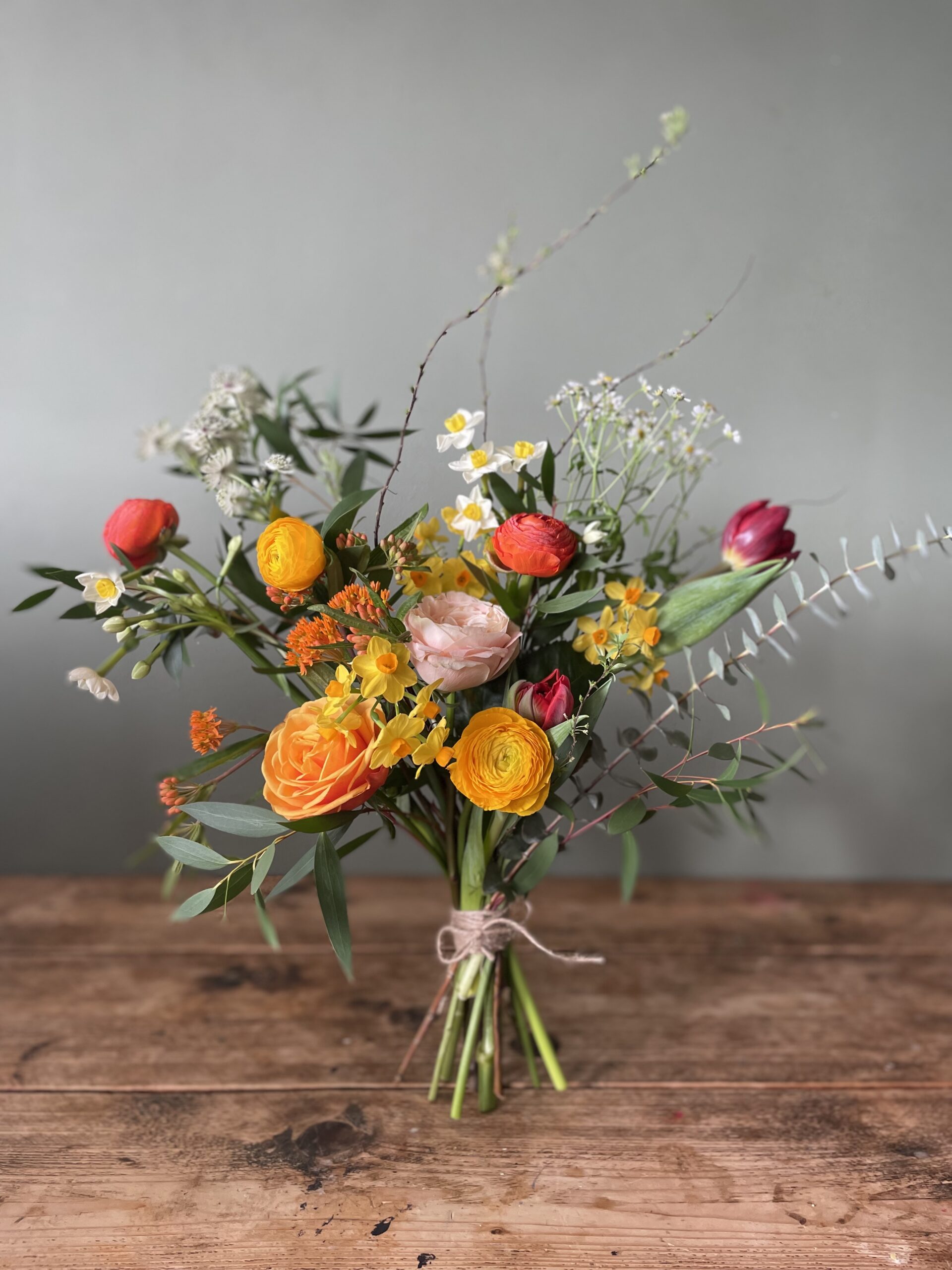 The orange, yellow & white bouquet